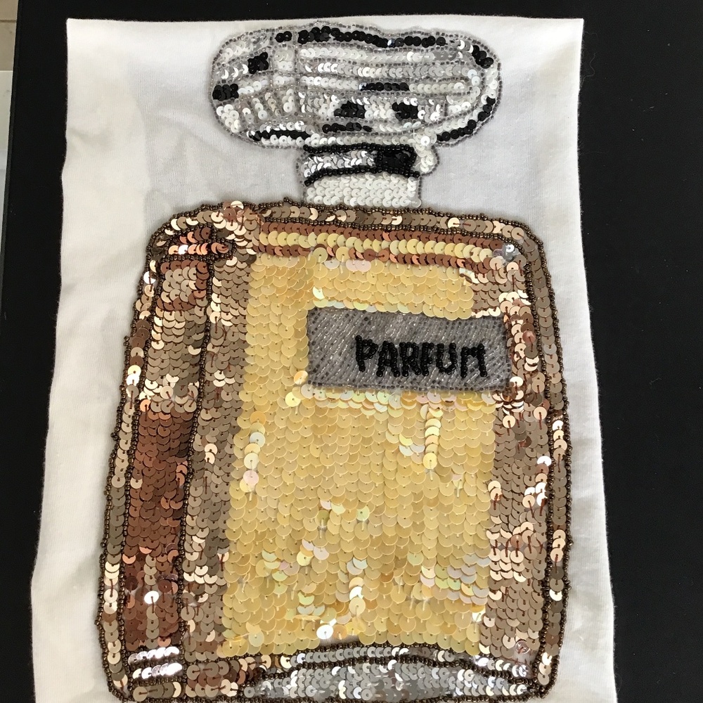 Mondi large sequins and beads perfume bottle 10 1/2” x 7  1/2”